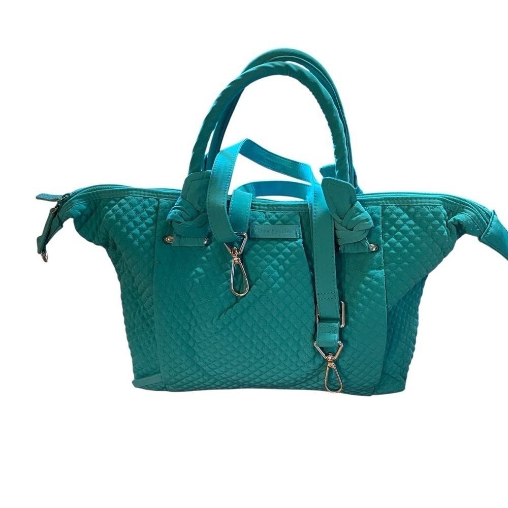 Vera Bradley Hadley-On The Go Multi fibre/Bag/Crossbody/Tote-NWT-Turquoise - Picture 6 of 13